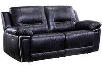 Henry Black Leather Electric Recliner 3 Seater Sofa - Furniture Instore
