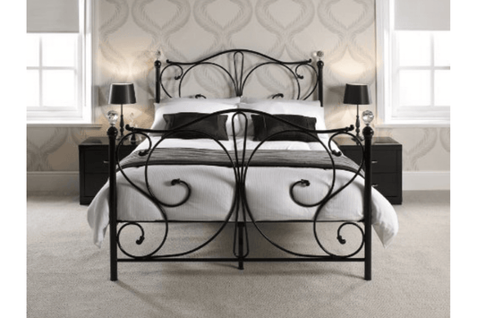 Florence Black Metal King Bed - Furniture Instore