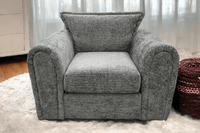 Camden Grey Fabric Armchair - Furniture Instore