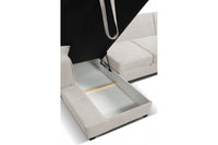 Brixton Cream Fabric U Shape Corner Bed With Storage - view 2 - Furniture Instore