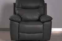 Amarien Genuine Leather Grey Electric Power Recliner Armchair - Furniture Instore