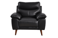 Vantage Genuine Leather Black 3+2+1 Seater Sofa Set - Furniture Instore