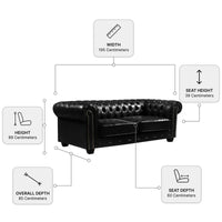 Chesterfield Black Measurement