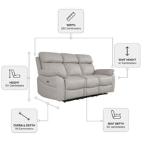 Dandrea Light Electric Recliner 3+1+1
