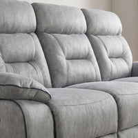 Foster Light Grey Fabric Recliner 3+2