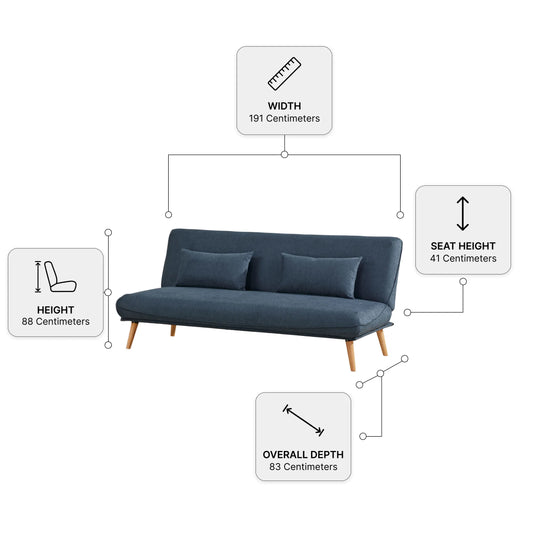 Alva Blue Sofa Bed