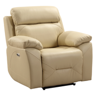 Renato cream armchair angled view on a white background, showcasing modern design and soft cream