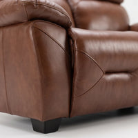 Rivello Genuine Leather Tan 3+2 Seater Sofa Set