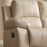 Valencia Cream Leather Manual Recliner 3+1+1 Seater Sofa Set
