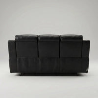 Annecy Genuine Leather Black Electric Recliner 3 Seater Sofa - view 6 - Furniture Instore