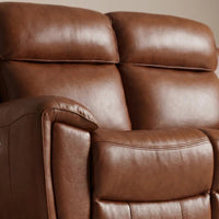Annecy Genuine Leather Tan Electric Power Recliner 2 Seater - view 4 - Furniture Instore
