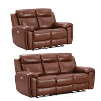 Annecy Tan Leather Electric Recliner 3+2 Sofa Set - Furniture Instore