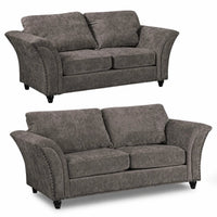 Canterbury Truffle Fabric 3+2 Seater Sofa Set - Furniture Instore