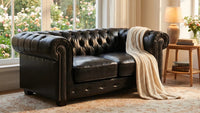 chesterfield-black-leather-antique-2-seater-sofa