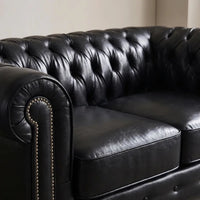 classic-black-antique-leather-2-seater-chesterfield