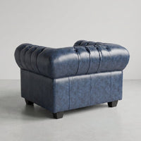 chesterfield-blue-leather-buttoned-armchair