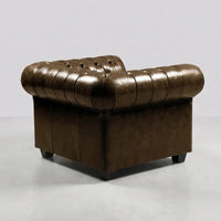 chesterfield-brown-leather-antique-armchair-3-1-1-seater-sofa-set-stitched-hand-craftsmanship-timeless-style-collection-effect-statement-piece-accent-instore-tufted-button-rolled-arm-scroll-wooden-feet-traditional