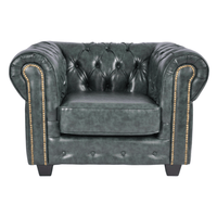 green-antique-leather-chesterfield-armchair