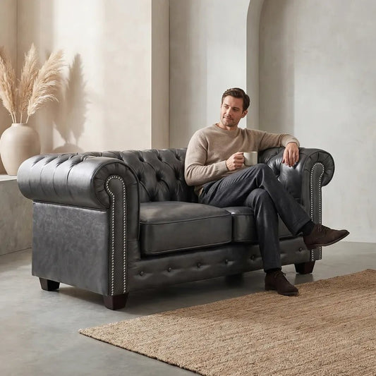 grey-buttoned-leather-chesterfield-2-seater-sofa
