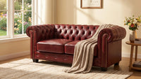 chesterfield-red-leather-antique-2-seater-sofa