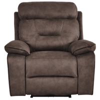 Brown recliner chair on a white background