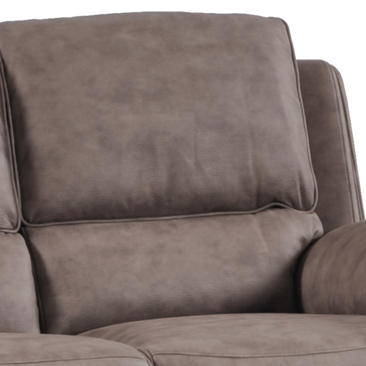 Maple Brown Suede Fabric Electric Recliner Armchair - view 3 - Furniture Instore