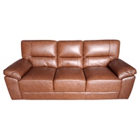 Outlet Dalmore Genuine Leather Tan 3 Seater Sofa - Furniture Instore