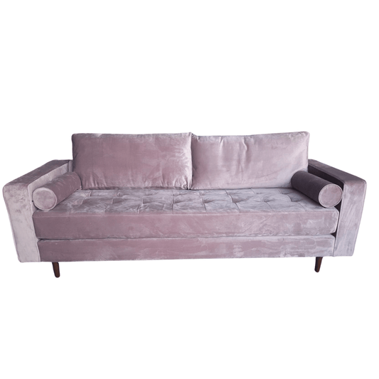 Outlet Scott Dusty Rose Velvet 4 Seater Sofa - Furniture Instore