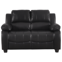 Outlet Valerie Black Leather 2 Seater Sofa - Furniture Instore