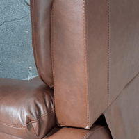 Outlet Vantage Genuine Leather Tan 2 Seater Sofa - Furniture Instore