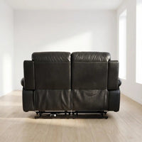 Renato Genuine Leather Black Electric Power Recliner 2 Seater - view 7 - Furniture Instore