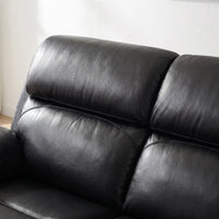 Renato Genuine Leather Black Electric Power Recliner 3 Seater - view 4 - Furniture Instore