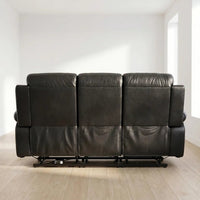 Renato Genuine Leather Black Electric Power Recliner 3 Seater - view 6 - Furniture Instore