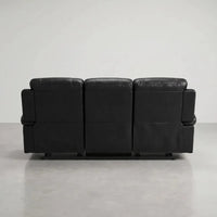 Roma Black Leather 3+1+1 Set