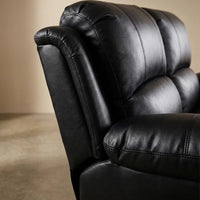 Valencia Black Leather Electric Recliner 2 Seater Sofa - view 5 - Furniture Instore
