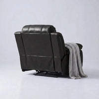 Valencia Black Leather Electric Recliner Chair - view 6 - Furniture Instore