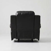 Valencia Black Leather Recliner Chair – Manual Control - view 6 - Furniture Instore