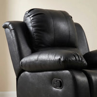 Valencia Black Leather Recliner Chair – Manual Control - view 3 - Furniture Instore