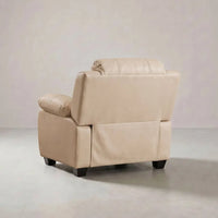 Valerie Cream Leather Armchair - Furniture Instore