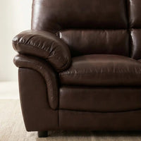Verona Brown Leather 2 Seater Sofa - Furniture Instore