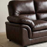 Verona Brown Leather 2 Seater Sofa - Furniture Instore