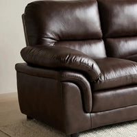 Verona Brown Leather Sofa Set