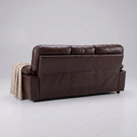 Verona Brown Leather 3 Seater Sofa - Furniture Instore