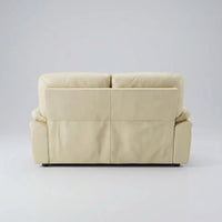 Verona Cream Leather 2 Seater Sofa - Furniture Instore