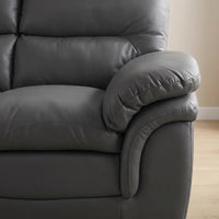 Verona Grey Leather 2 Seater Sofa - Furniture Instore