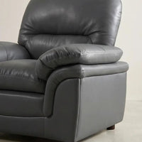 Verona Grey Leather Armchair - Furniture Instore