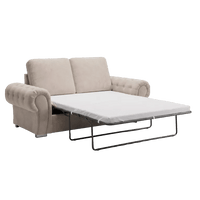 Verona High Back Cream Fabric 3 Seater Sofa Bed - Furniture Instore