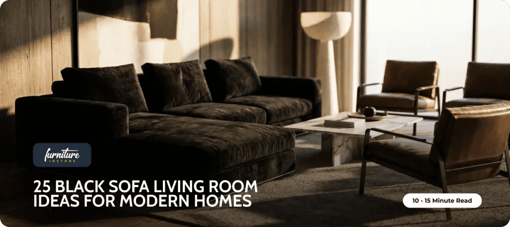 25 Black Sofa Living Room Ideas for Modern Homes - Furniture Instore