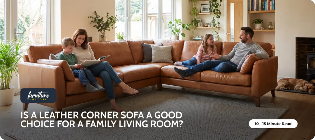 Is a Leather Corner Sofa a Good Choice for a Family Living Room?
