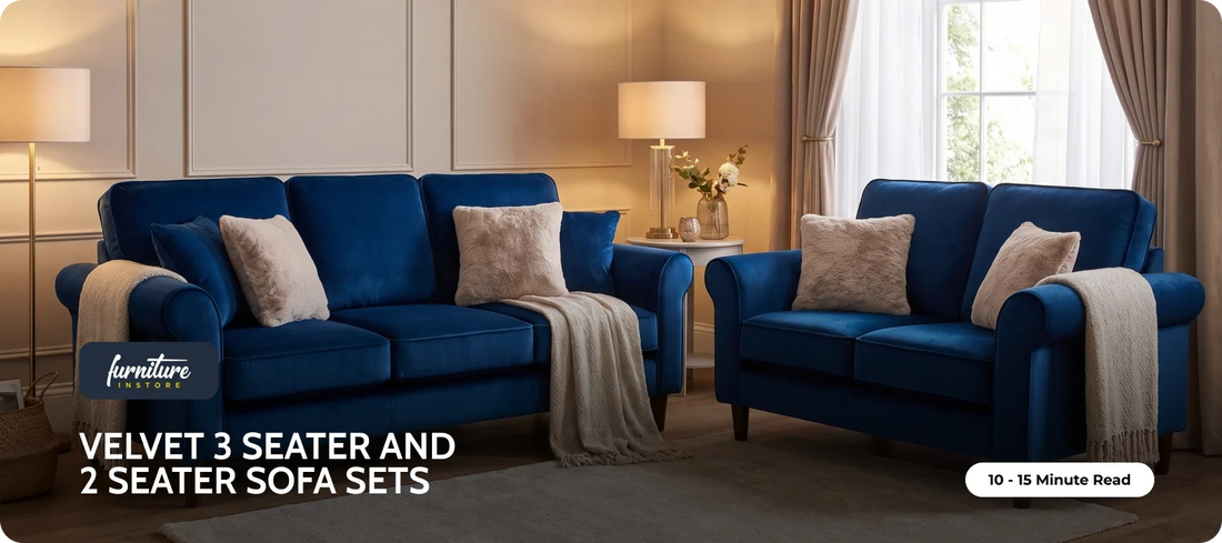 Velvet 3 Seater and 2 Seater Sofa Sets: Style, Comfort and Care